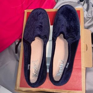 Cute blue velvet Keds